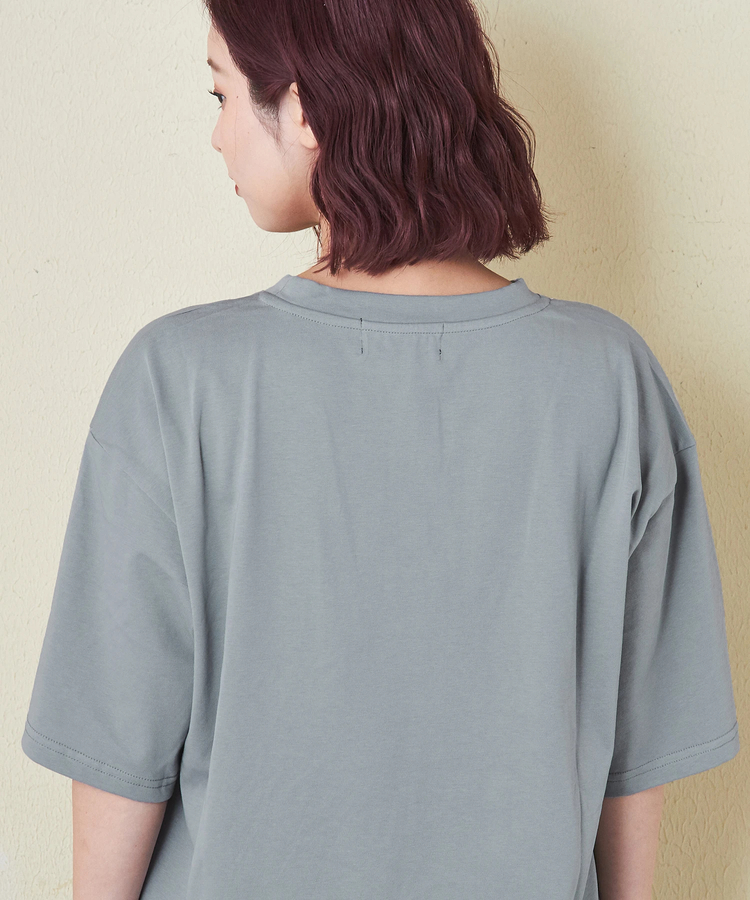 CUBE SUGAR(キューブシュガー) |ストレッチ 天竺 ロゴプリント Tシャツ