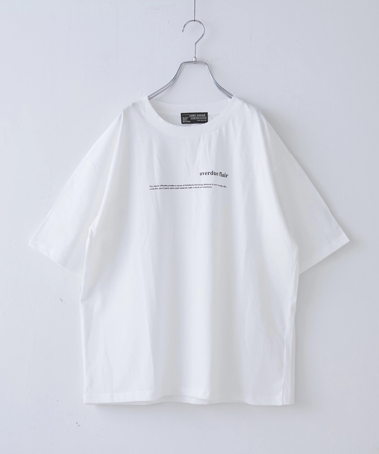 CUBE SUGAR(キューブシュガー) |ストレッチ 天竺 ロゴプリント Tシャツ