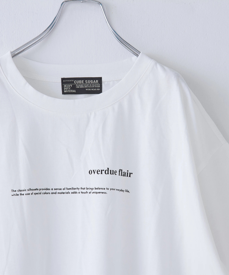CUBE SUGAR(キューブシュガー) |ストレッチ 天竺 ロゴプリント Tシャツ