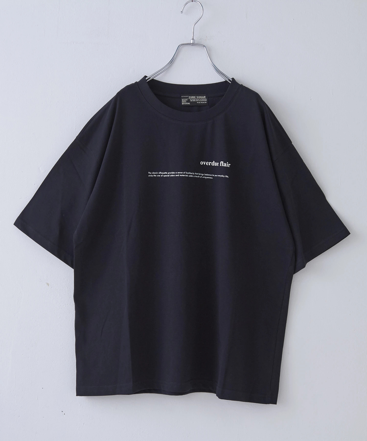 CUBE SUGAR(キューブシュガー) |ストレッチ 天竺 ロゴプリント Tシャツ