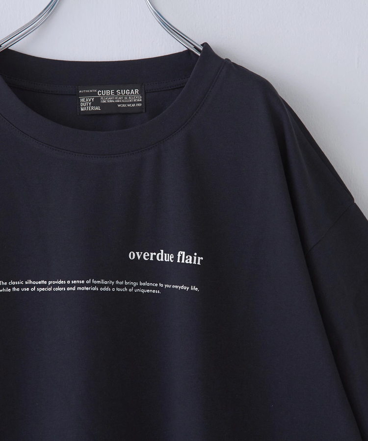 CUBE SUGAR(キューブシュガー) |ストレッチ 天竺 ロゴプリント Tシャツ