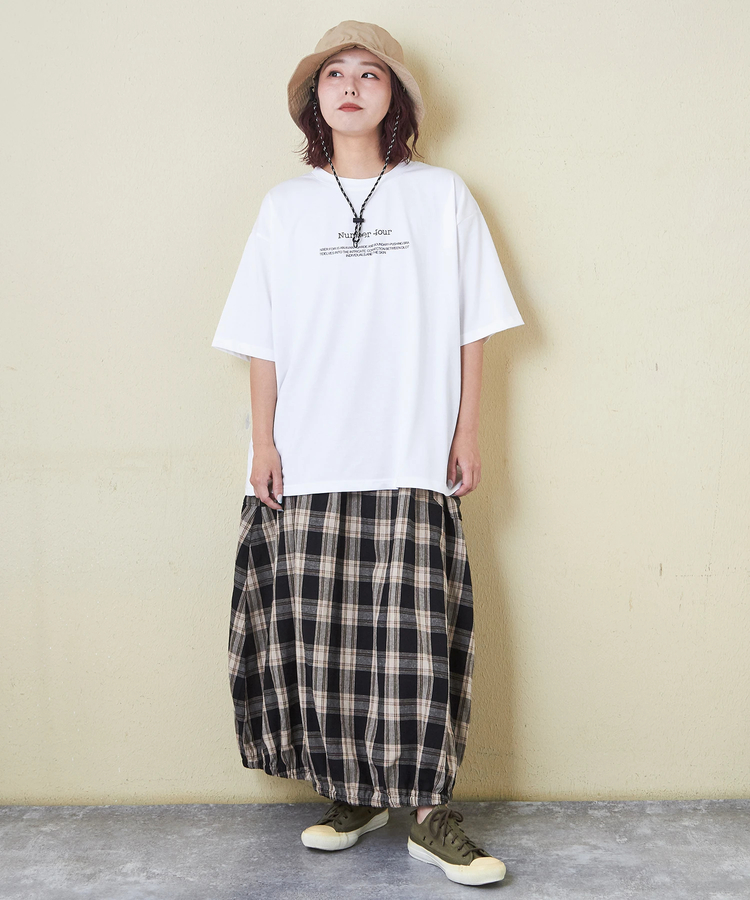 CUBE SUGAR(キューブシュガー) |ストレッチ 天竺 ロゴプリント Tシャツ