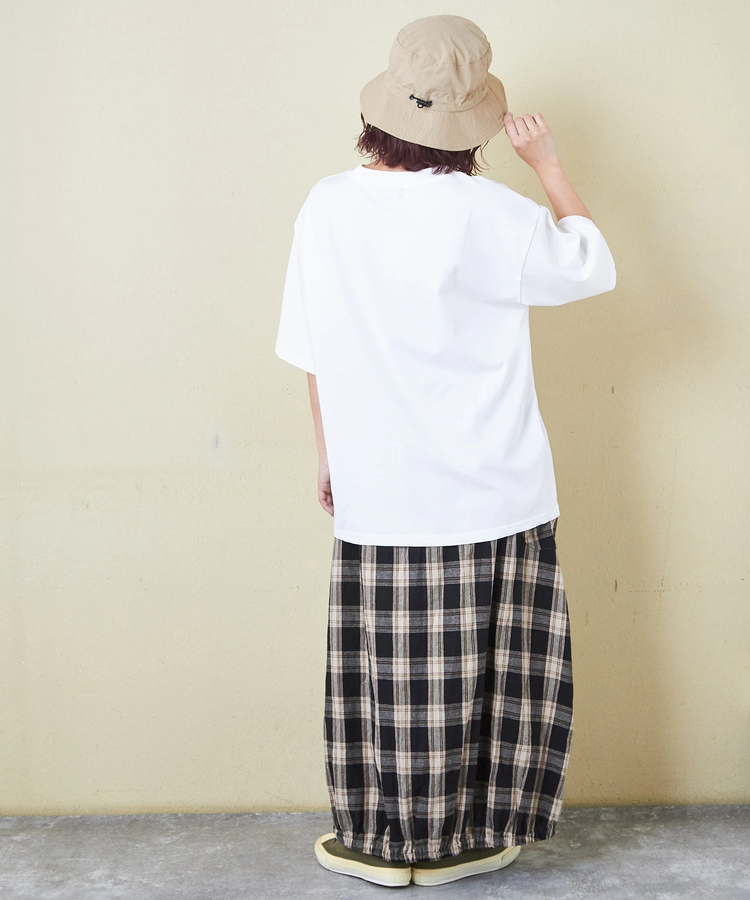 CUBE SUGAR(キューブシュガー) |ストレッチ 天竺 ロゴプリント Tシャツ