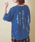 CUBE SUGAR(キューブシュガー)通販 | 【秋新作 クーポン対象外】インディゴ 天竺 バックプリント ランタンスリーブ Tシャツ