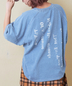CUBE SUGAR(キューブシュガー)通販 | 【秋新作 クーポン対象外】インディゴ 天竺 バックプリント ランタンスリーブ Tシャツ