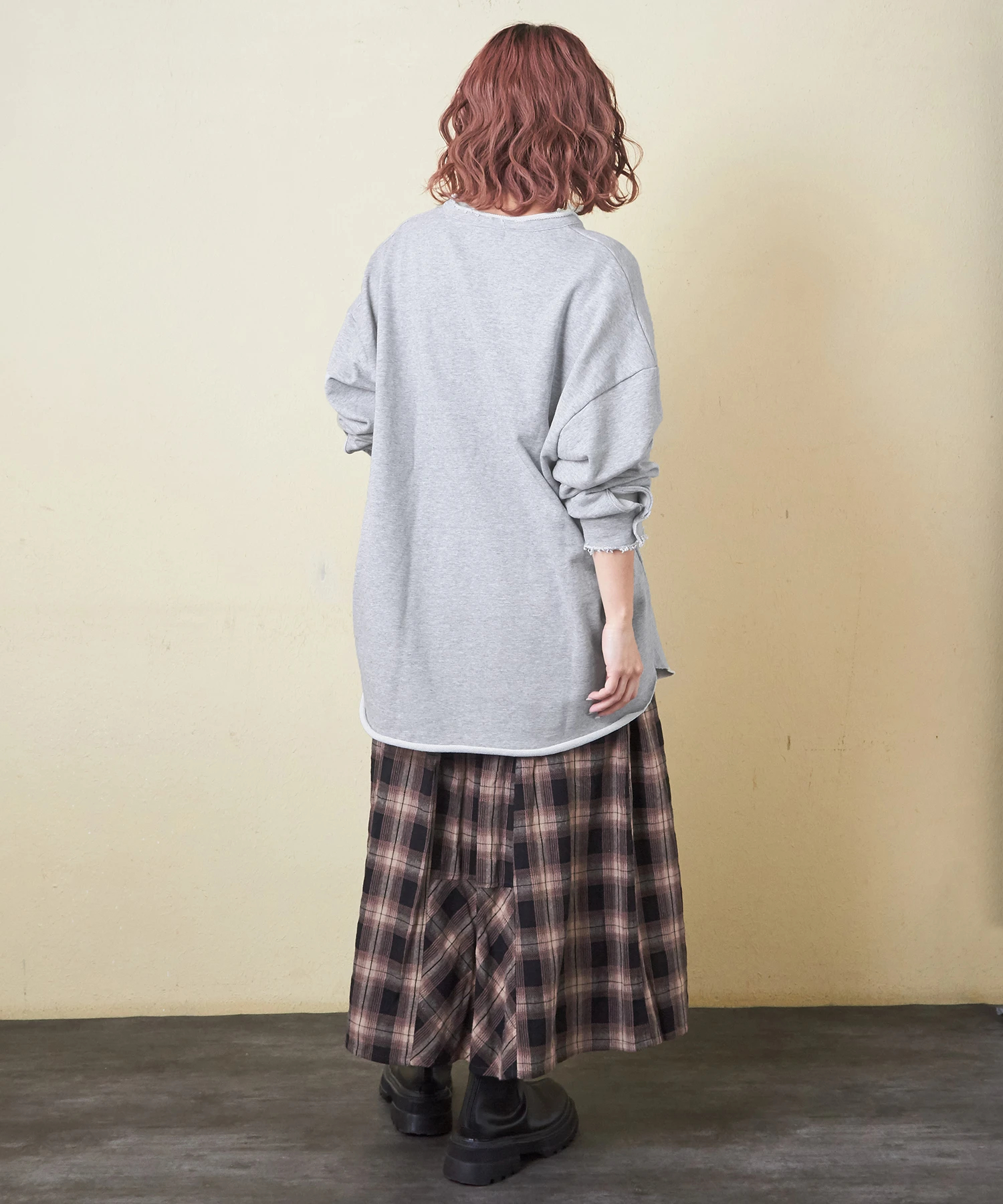 秋新作】無地 裏毛 ヘンリーネック プルオーバー スウェット