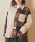 【秋新作】微起毛 シャンブレー × チェック レギュラー ビッグ シャツ