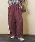 【秋新作】ピーチツイル 製品染 らくゆるっと パンツ