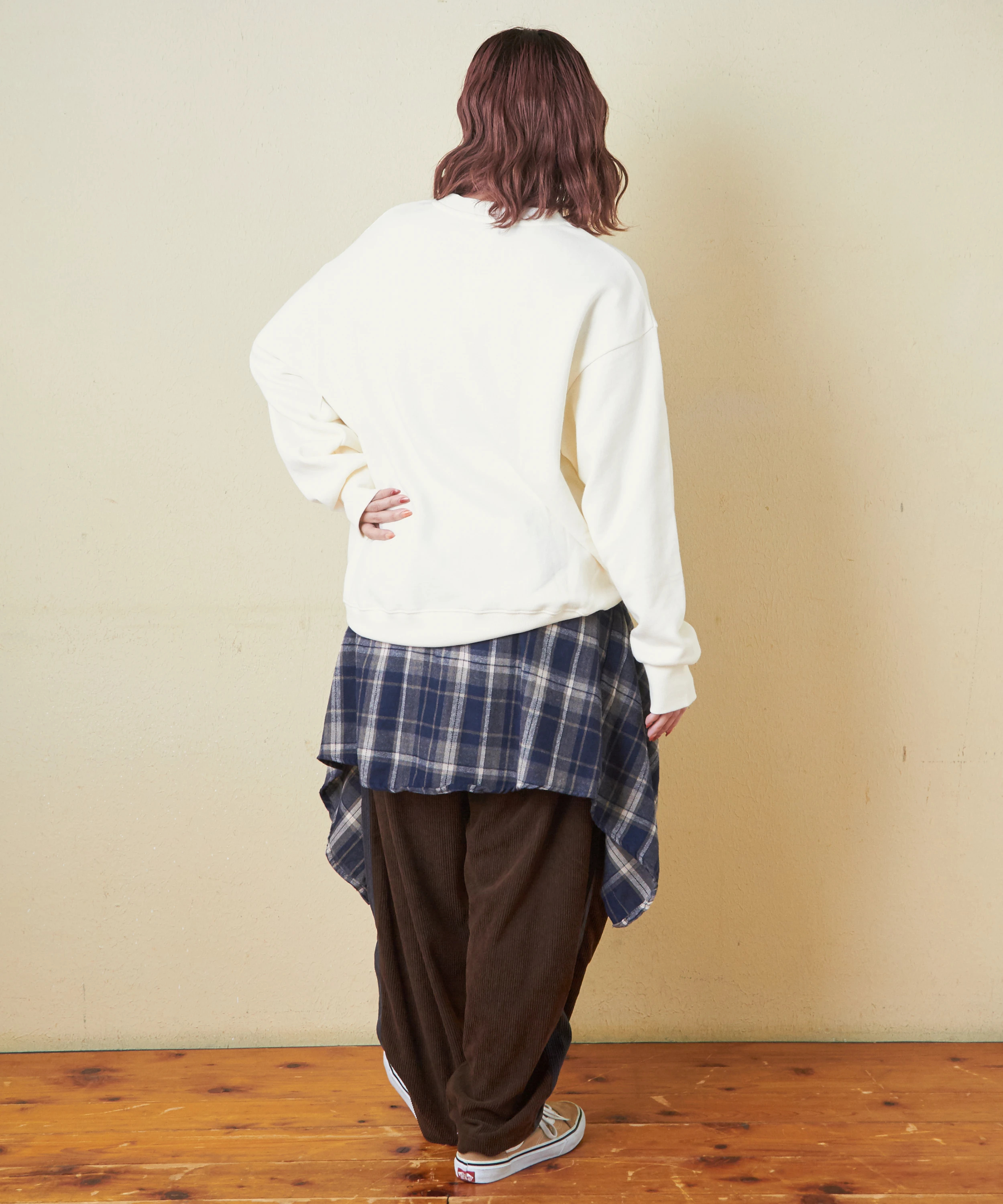 秋新作】ガーゼ裏毛 スウェット ロゴプリント プルオーバー