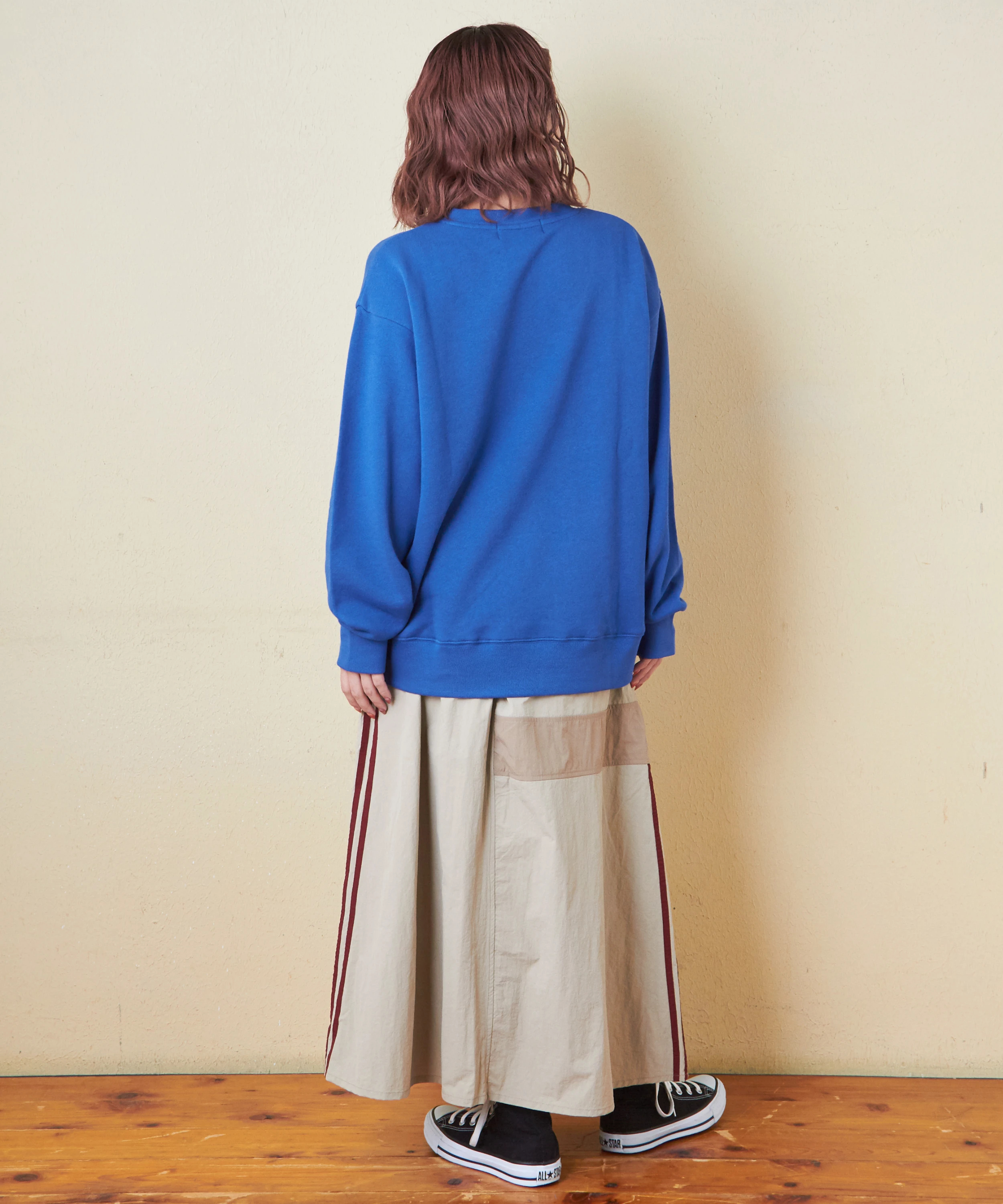 秋新作】ガーゼ裏毛 スウェット ロゴプリント プルオーバー