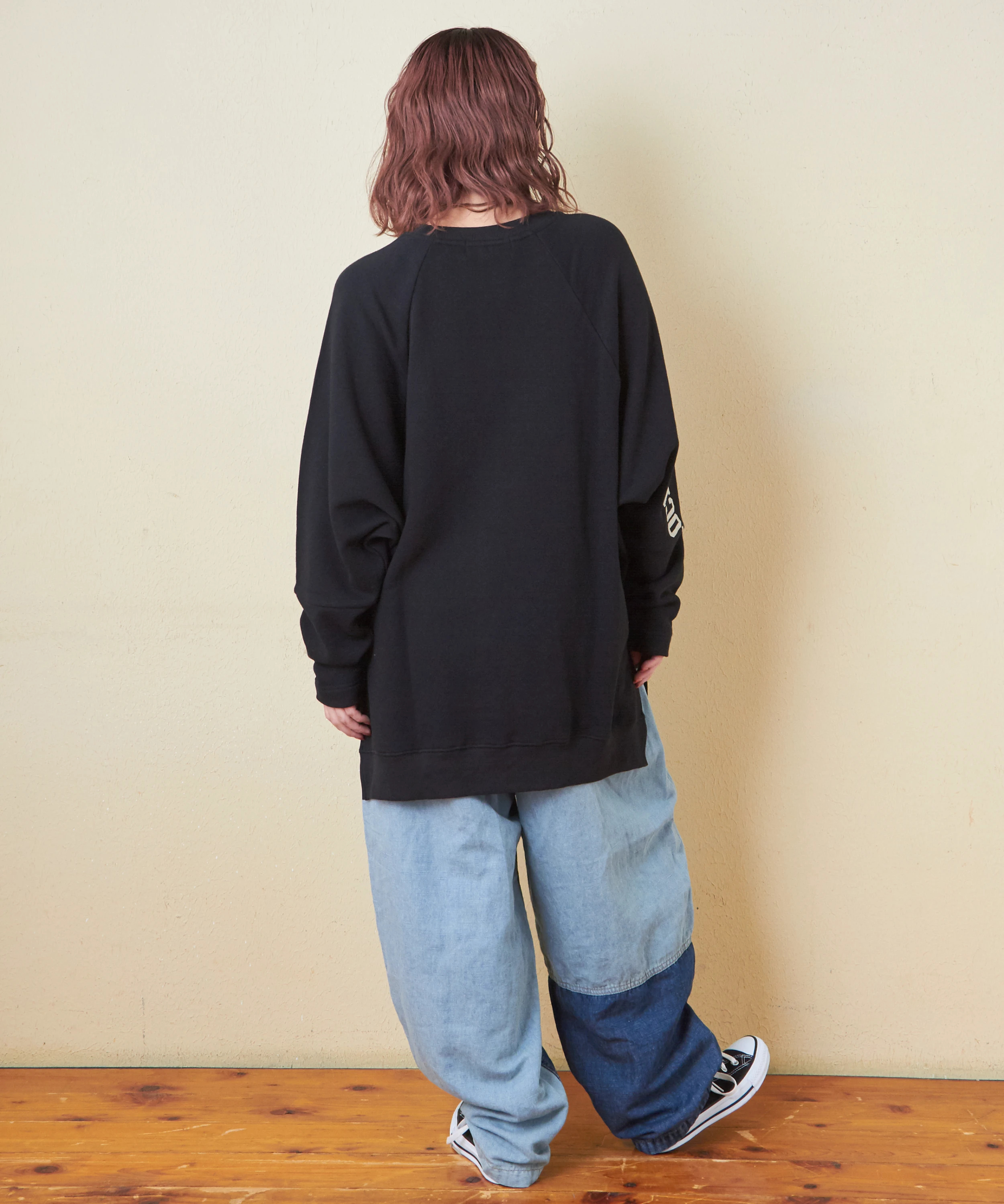 ★シュガー★ページ 秋新作】ガーゼ裏毛 スウェット ロゴプリント ラグラン プル