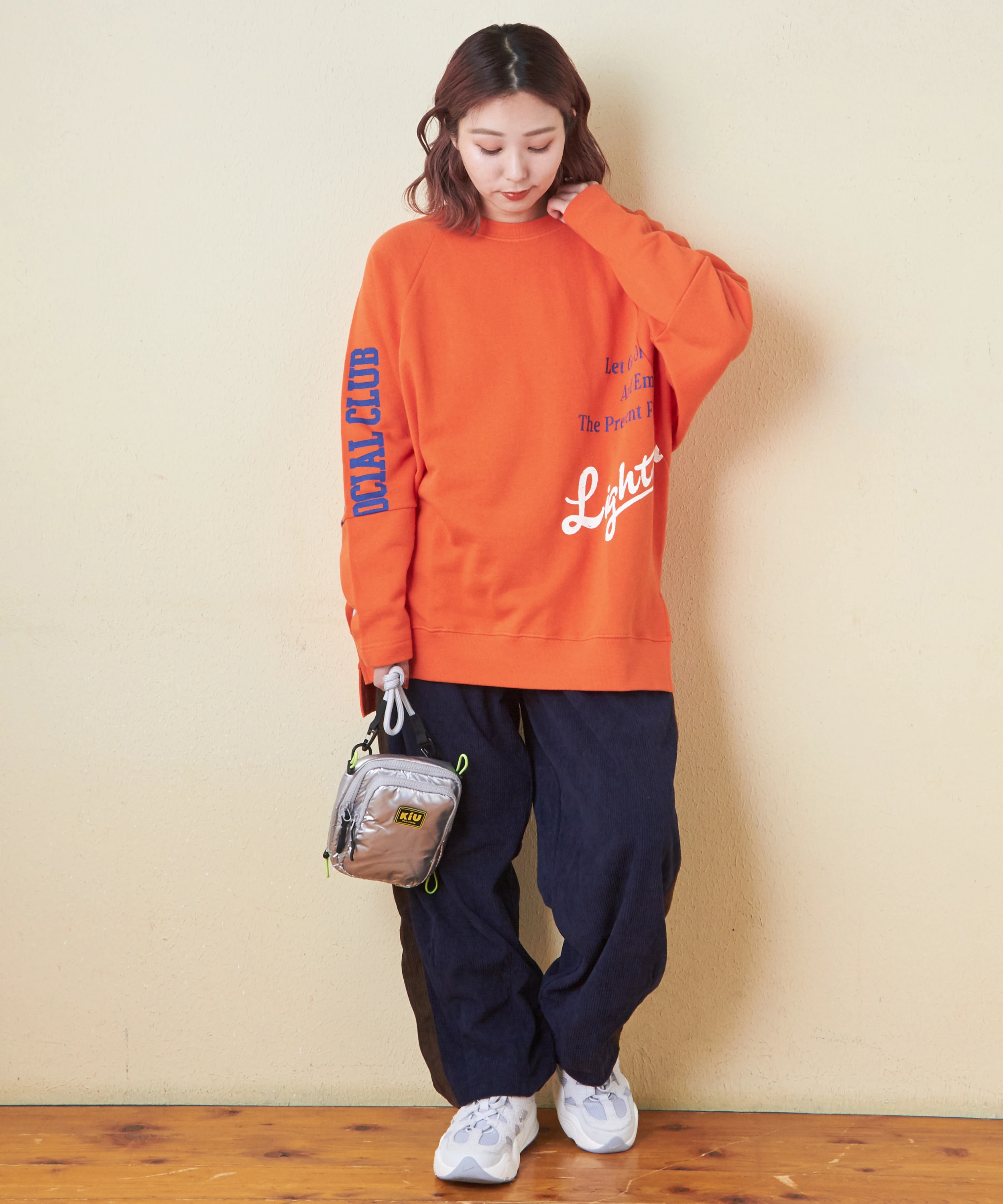 その他 cp9agsrgsr 秋新作】ガーゼ裏毛 スウェット ロゴプリント プルオーバー