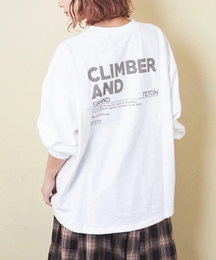 CUBE SUGAR(キューブシュガー) |【秋新作】10/-スラブ天竺 バックプリント ビッグ Tシャツ