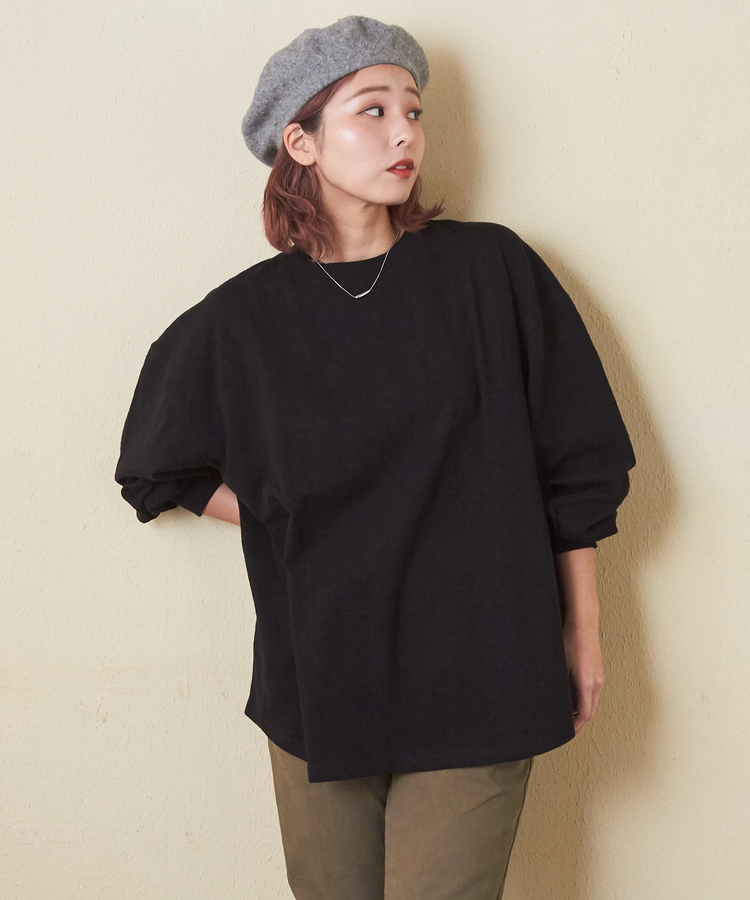 CUBE SUGAR(キューブシュガー) |【秋新作】10/-スラブ天竺 バックプリント ビッグ Tシャツ