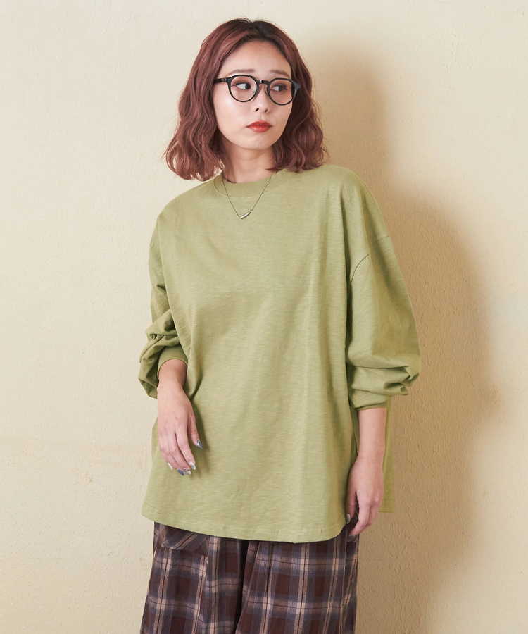 CUBE SUGAR(キューブシュガー) |【秋新作】10/-スラブ天竺 バックプリント ビッグ Tシャツ