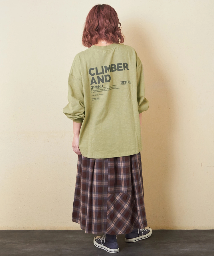 CUBE SUGAR(キューブシュガー) |【秋新作】10/-スラブ天竺 バックプリント ビッグ Tシャツ