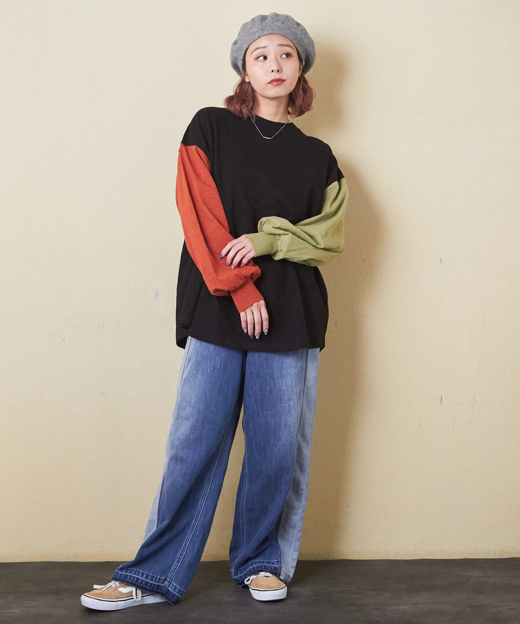 CUBE SUGAR(キューブシュガー) |【秋新作】10/-スラブ天竺 バックプリント ビッグ Tシャツ