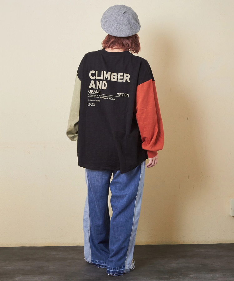 CUBE SUGAR(キューブシュガー) |【秋新作】10/-スラブ天竺 バックプリント ビッグ Tシャツ
