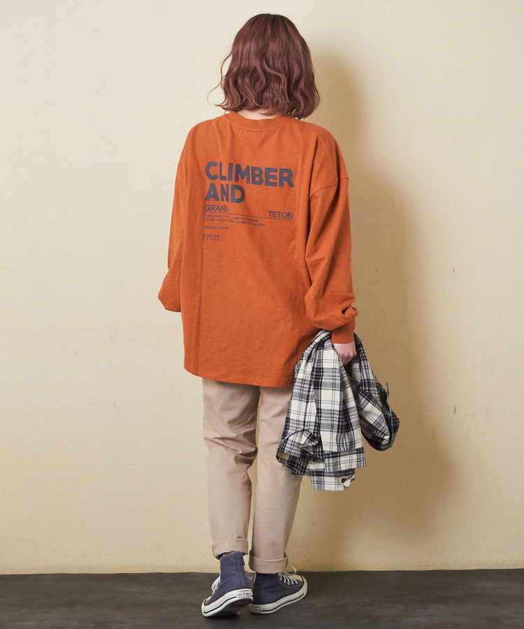 CUBE SUGAR(キューブシュガー) |【秋新作】10/-スラブ天竺 バックプリント ビッグ Tシャツ