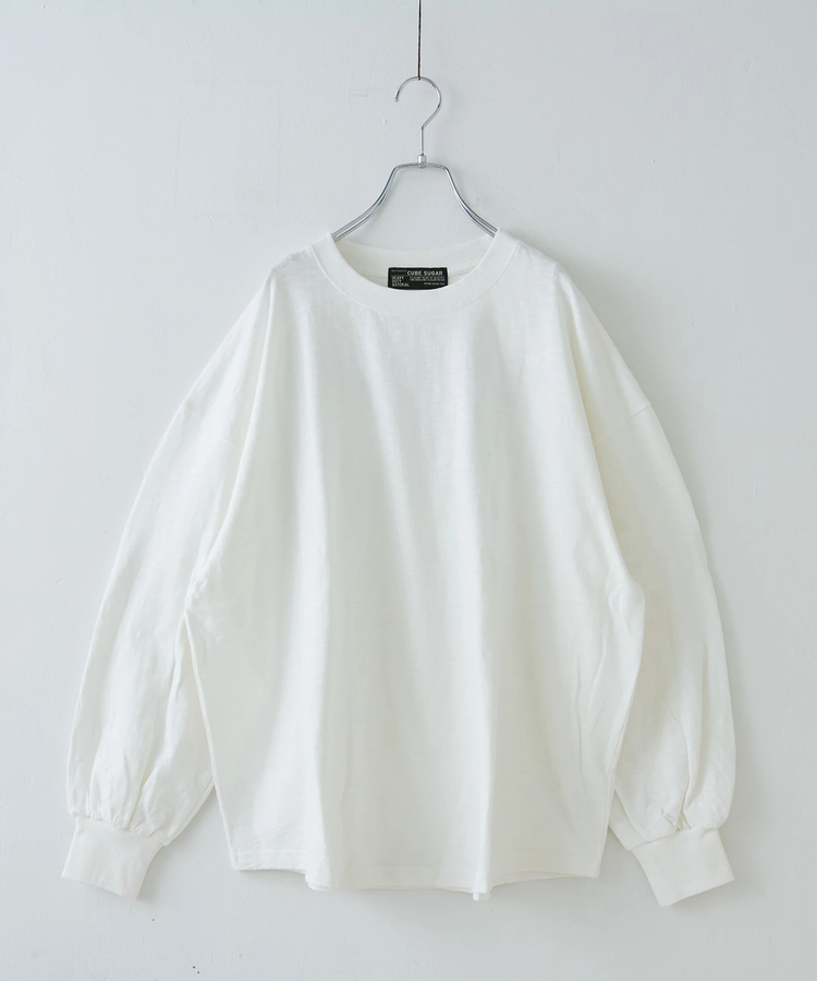CUBE SUGAR(キューブシュガー) |【秋新作】10/-スラブ天竺 バックプリント ビッグ Tシャツ