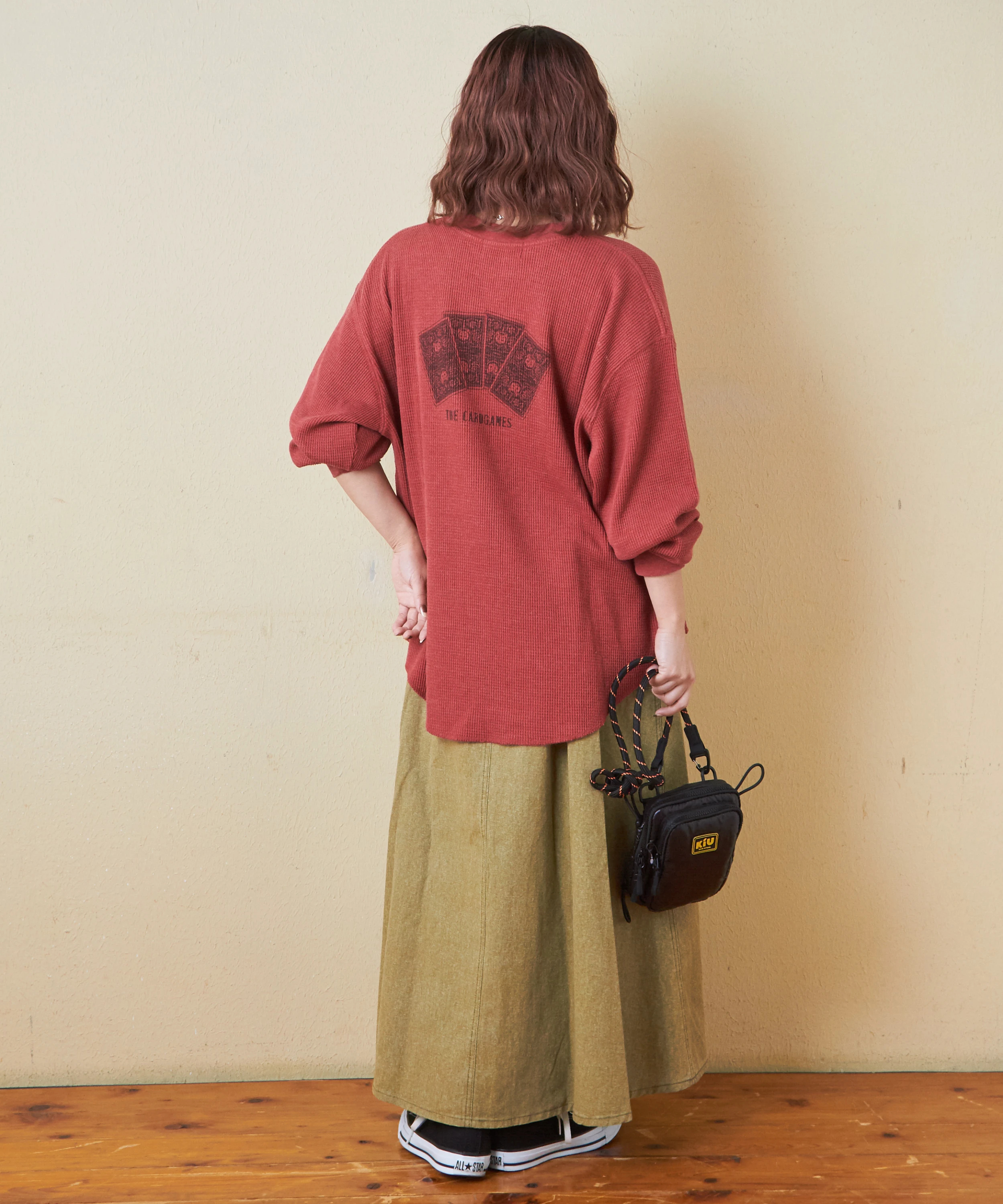 秋新作】CVC ワッフル ボールウォッシュ トランプ柄 プリント