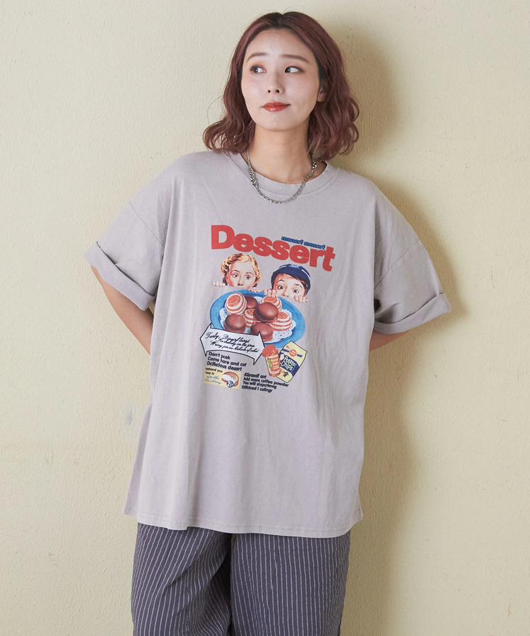 CUBE SUGAR(キューブシュガー) |パウダー加工 グラフィック プリント Tシャツ