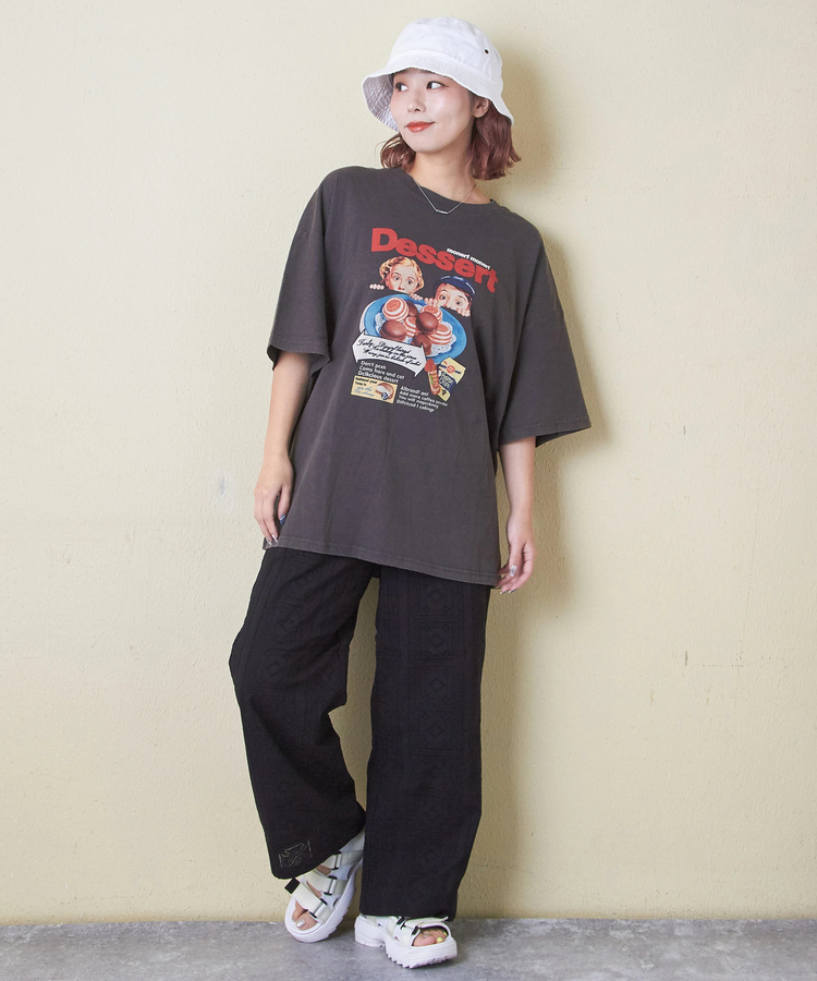 CUBE SUGAR(キューブシュガー) |パウダー加工 グラフィック プリント Tシャツ