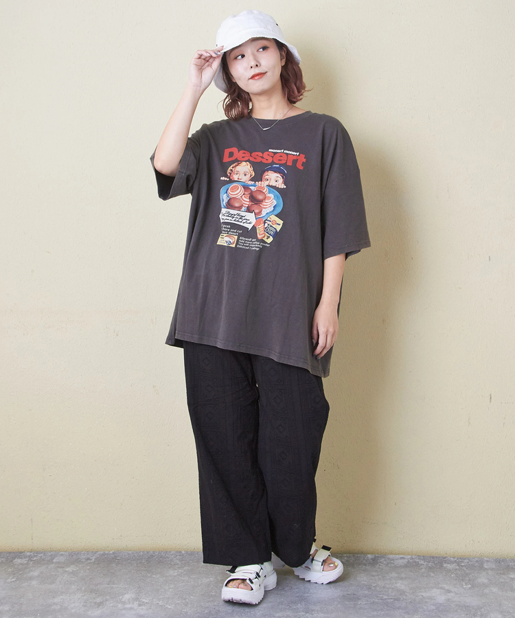 CUBE SUGAR(キューブシュガー) |パウダー加工 グラフィック プリント Tシャツ