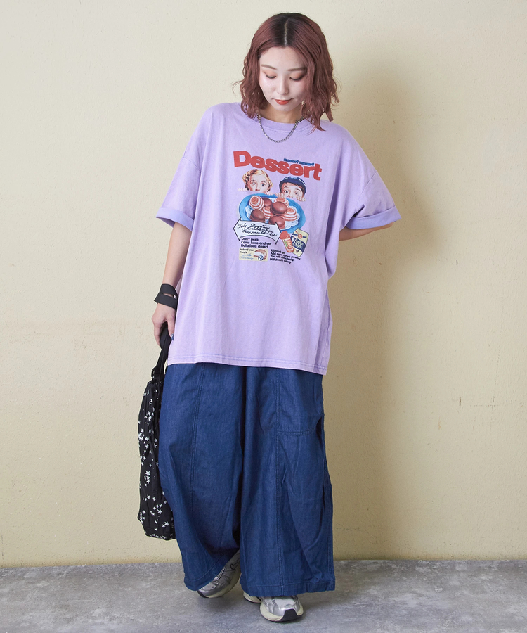 CUBE SUGAR(キューブシュガー) |パウダー加工 グラフィック プリント Tシャツ