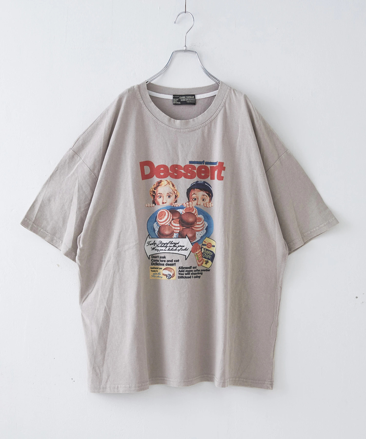 CUBE SUGAR(キューブシュガー) |パウダー加工 グラフィック プリント Tシャツ