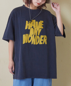 パウダー加工 ロゴプリント Tシャツ