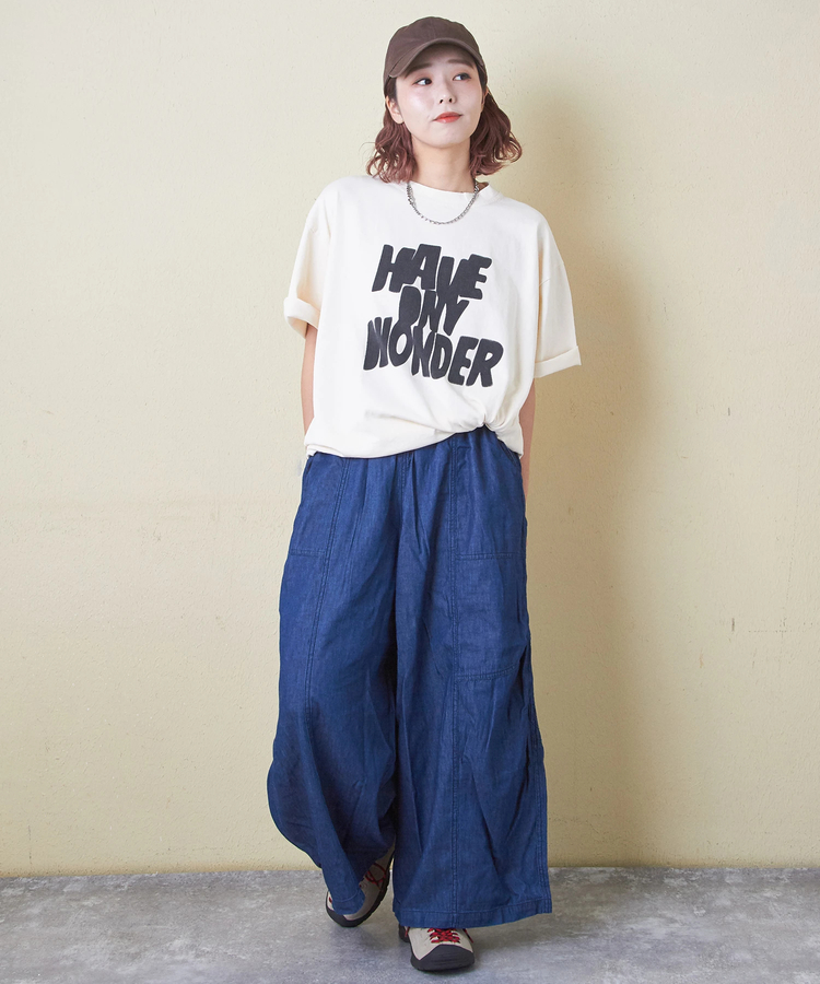 CUBE SUGAR(キューブシュガー) |パウダー加工 ロゴプリント Tシャツ