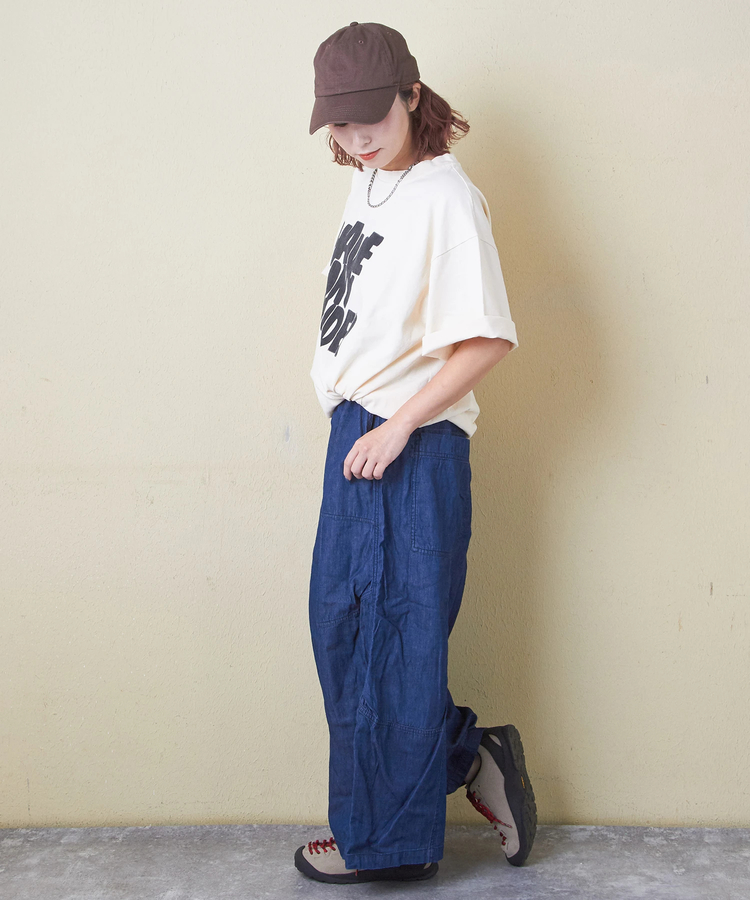 CUBE SUGAR(キューブシュガー) |パウダー加工 ロゴプリント Tシャツ