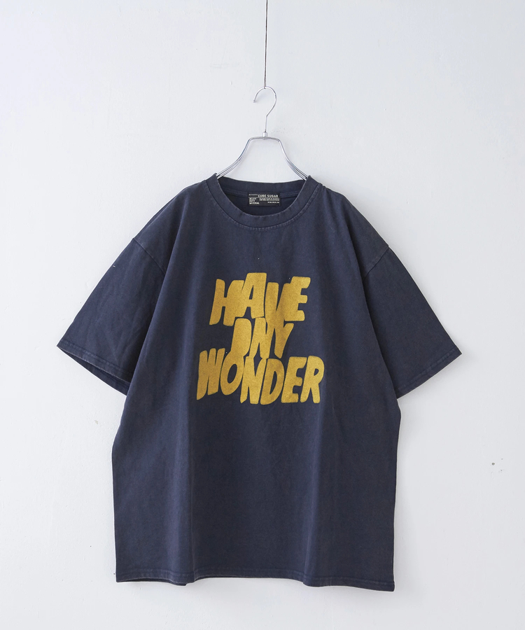 CUBE SUGAR(キューブシュガー) |パウダー加工 ロゴプリント Tシャツ