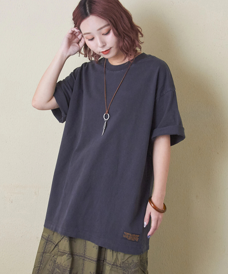 CUBE SUGAR(キューブシュガー) |ピグメント染め 無地 ビッグ Tシャツ