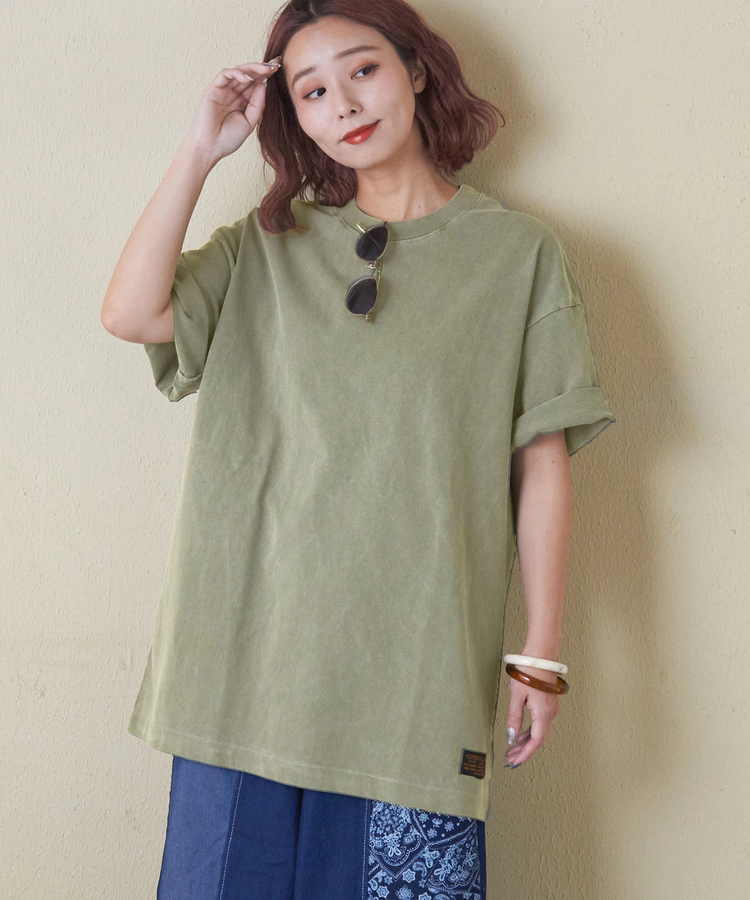 CUBE SUGAR(キューブシュガー) |ピグメント染め 無地 ビッグ Tシャツ
