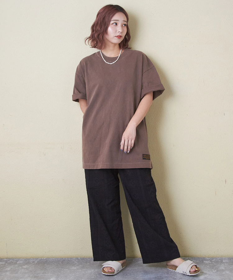 CUBE SUGAR(キューブシュガー) |ピグメント染め 無地 ビッグ Tシャツ
