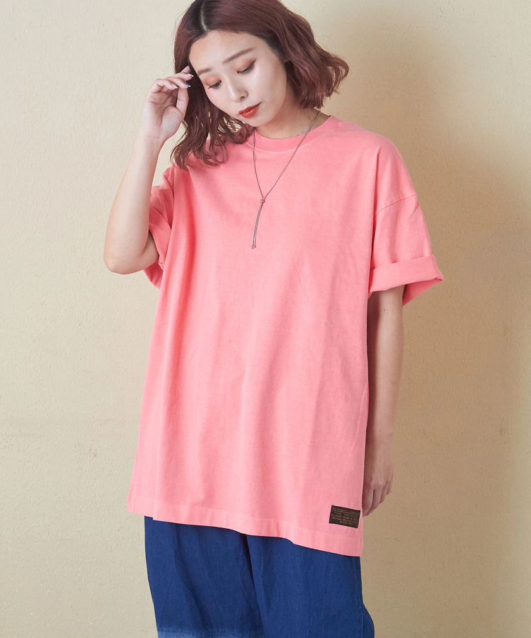 CUBE SUGAR(キューブシュガー) |ピグメント染め 無地 ビッグ Tシャツ