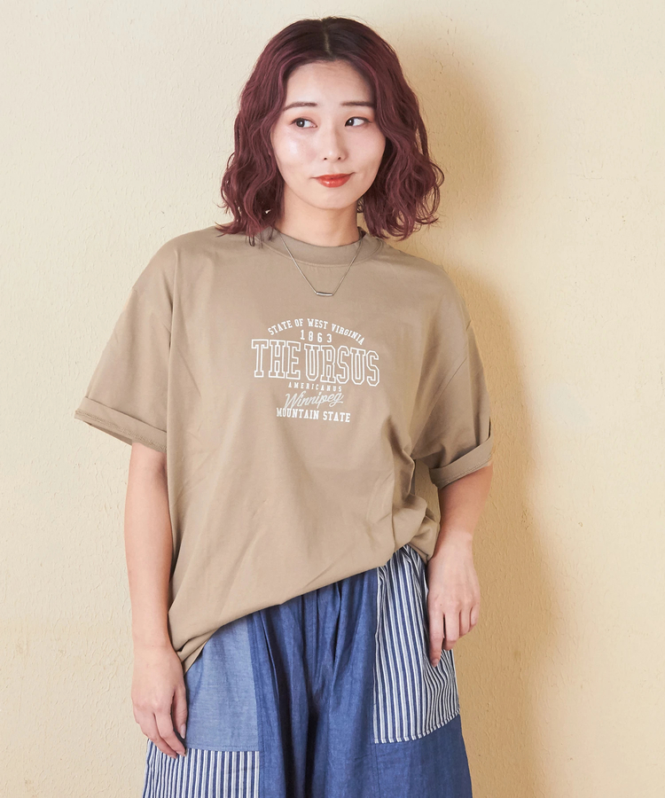 CUBE SUGAR(キューブシュガー) |20/-天竺 ロゴプリント Tシャツ