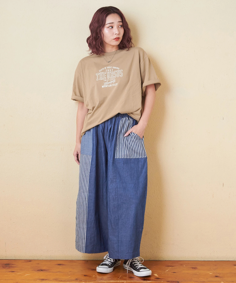 CUBE SUGAR(キューブシュガー) |20/-天竺 ロゴプリント Tシャツ