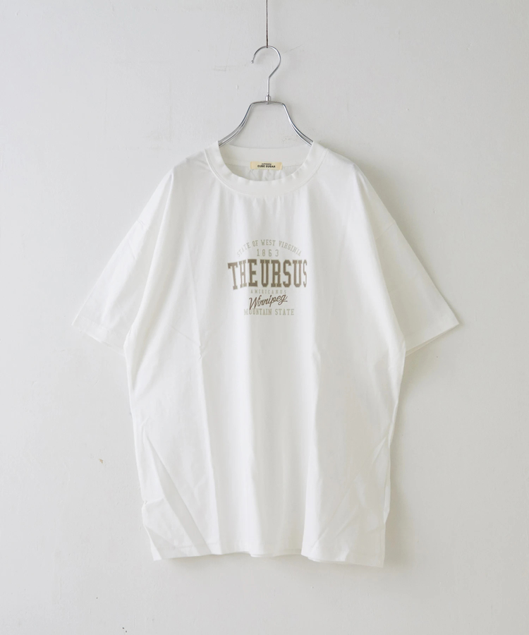 CUBE SUGAR(キューブシュガー) |20/-天竺 ロゴプリント Tシャツ