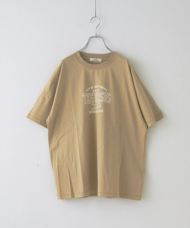 CUBE SUGAR(キューブシュガー) |20/-天竺 ロゴプリント Tシャツ