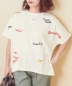 天竺 ランダム 刺繍 Tシャツ