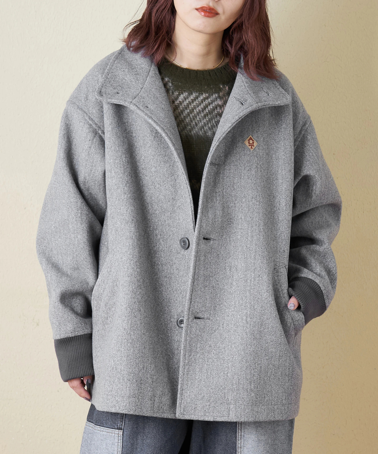 CUBE SUGAR(キューブシュガー) |【秋冬新作】ウールフィール スタンドカラー ジャケット