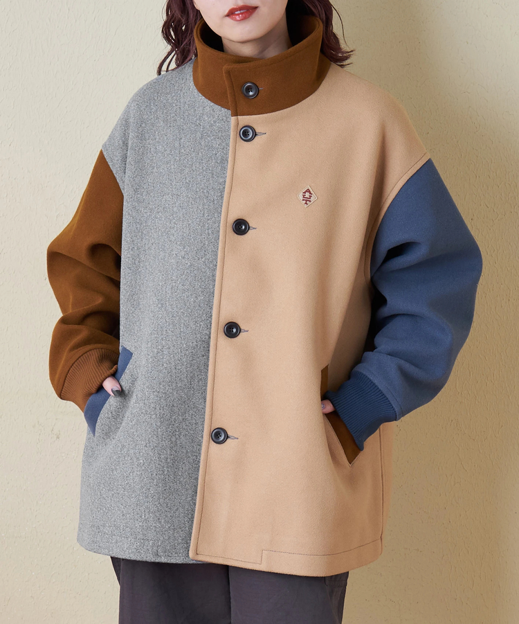 CUBE SUGAR(キューブシュガー) |【秋冬新作】ウールフィール スタンドカラー ジャケット