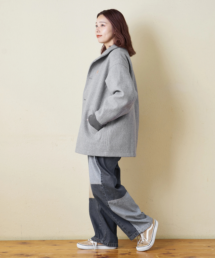 CUBE SUGAR(キューブシュガー) |【秋冬新作】ウールフィール スタンドカラー ジャケット