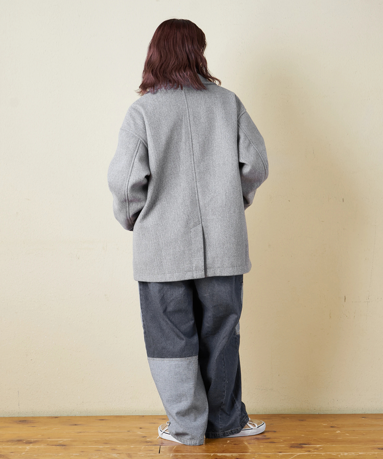 CUBE SUGAR(キューブシュガー) |【秋冬新作】ウールフィール スタンドカラー ジャケット