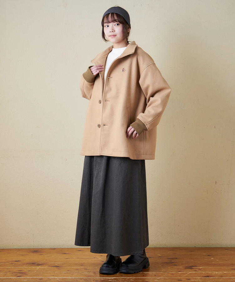 CUBE SUGAR(キューブシュガー) |【秋冬新作】ウールフィール スタンドカラー ジャケット