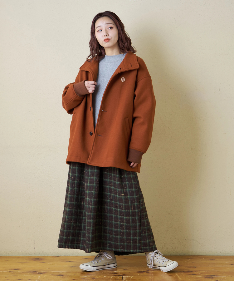 CUBE SUGAR(キューブシュガー) |【秋冬新作】ウールフィール スタンドカラー ジャケット