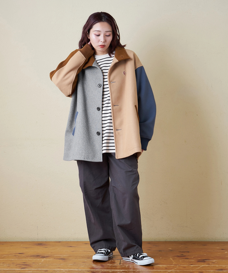 CUBE SUGAR(キューブシュガー) |【秋冬新作】ウールフィール スタンドカラー ジャケット